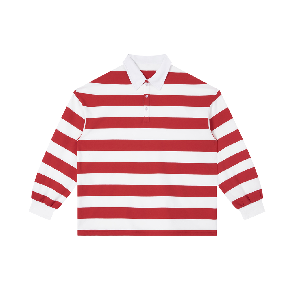Color Block Stripe Polo Shirt