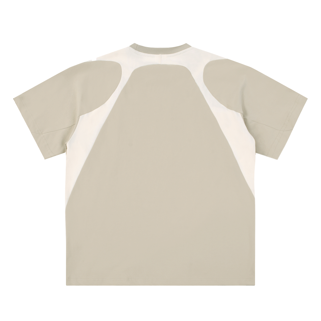 Contrast Panel Cotton T-Shirt