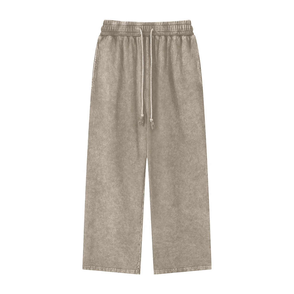 Snow Washed Straight Leg Pants