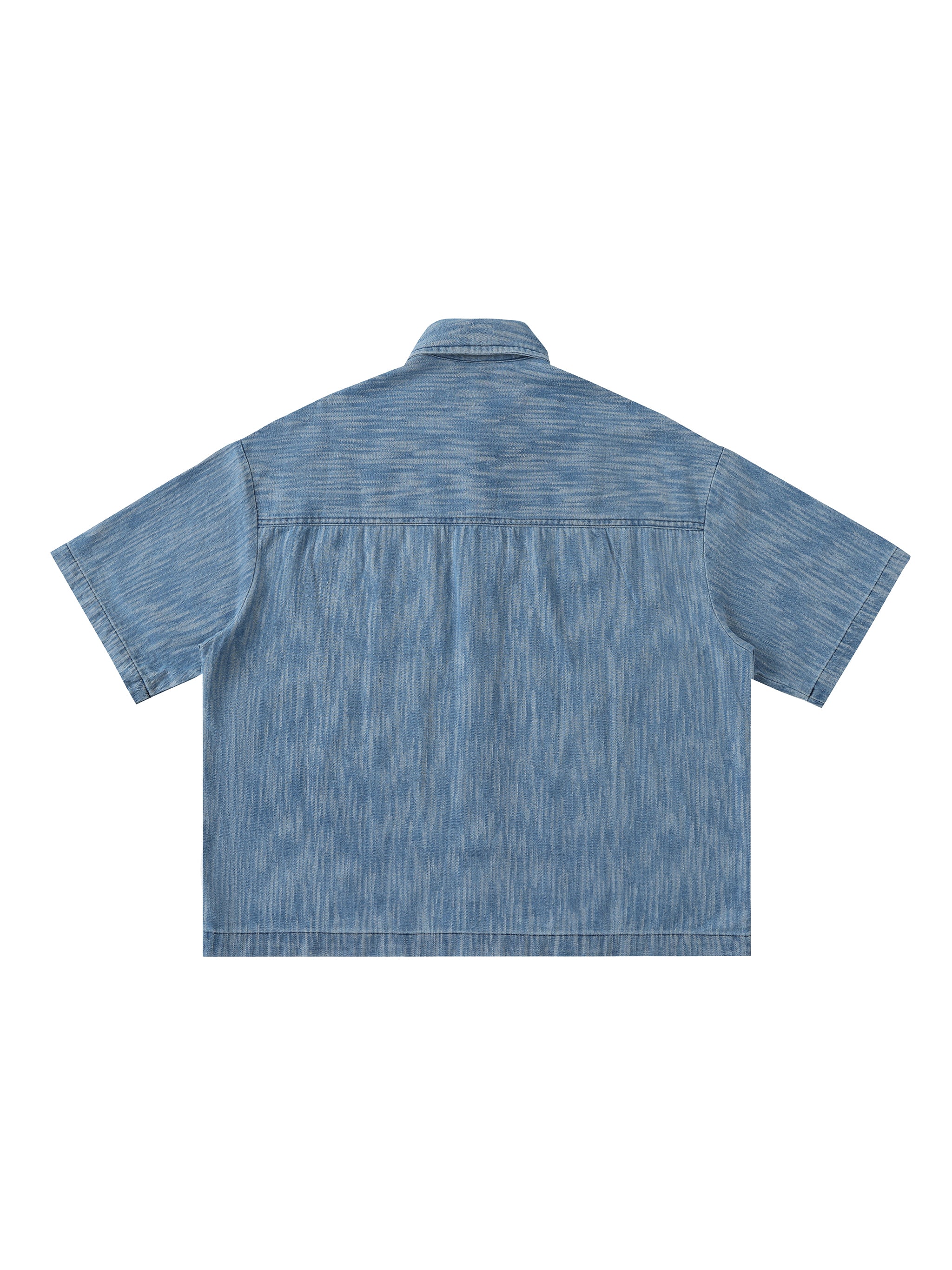 Distressed Wash Short-Sleeve Shirt