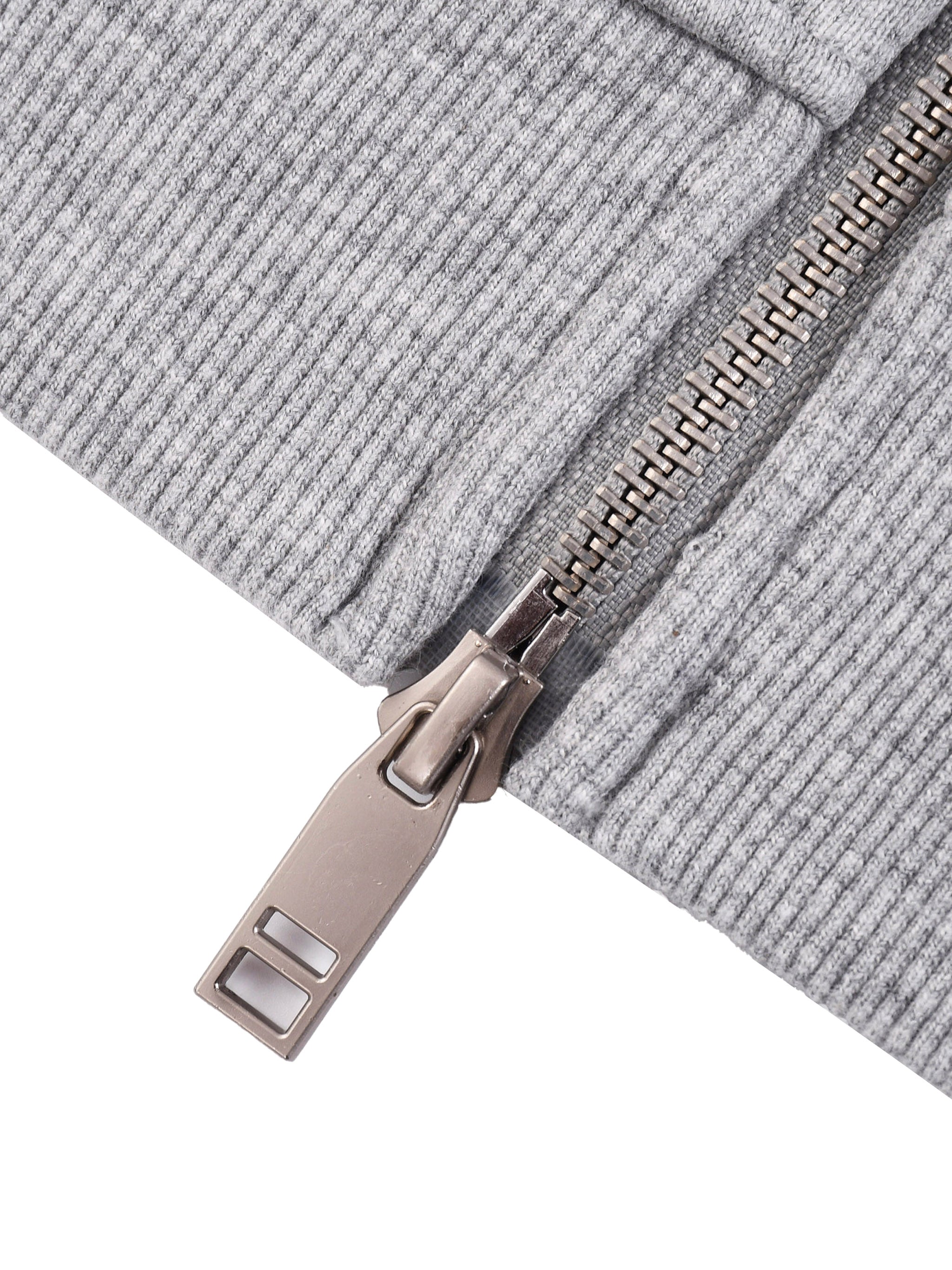 Contrast Tape Raw Edge Double Layered Zip Hoodie