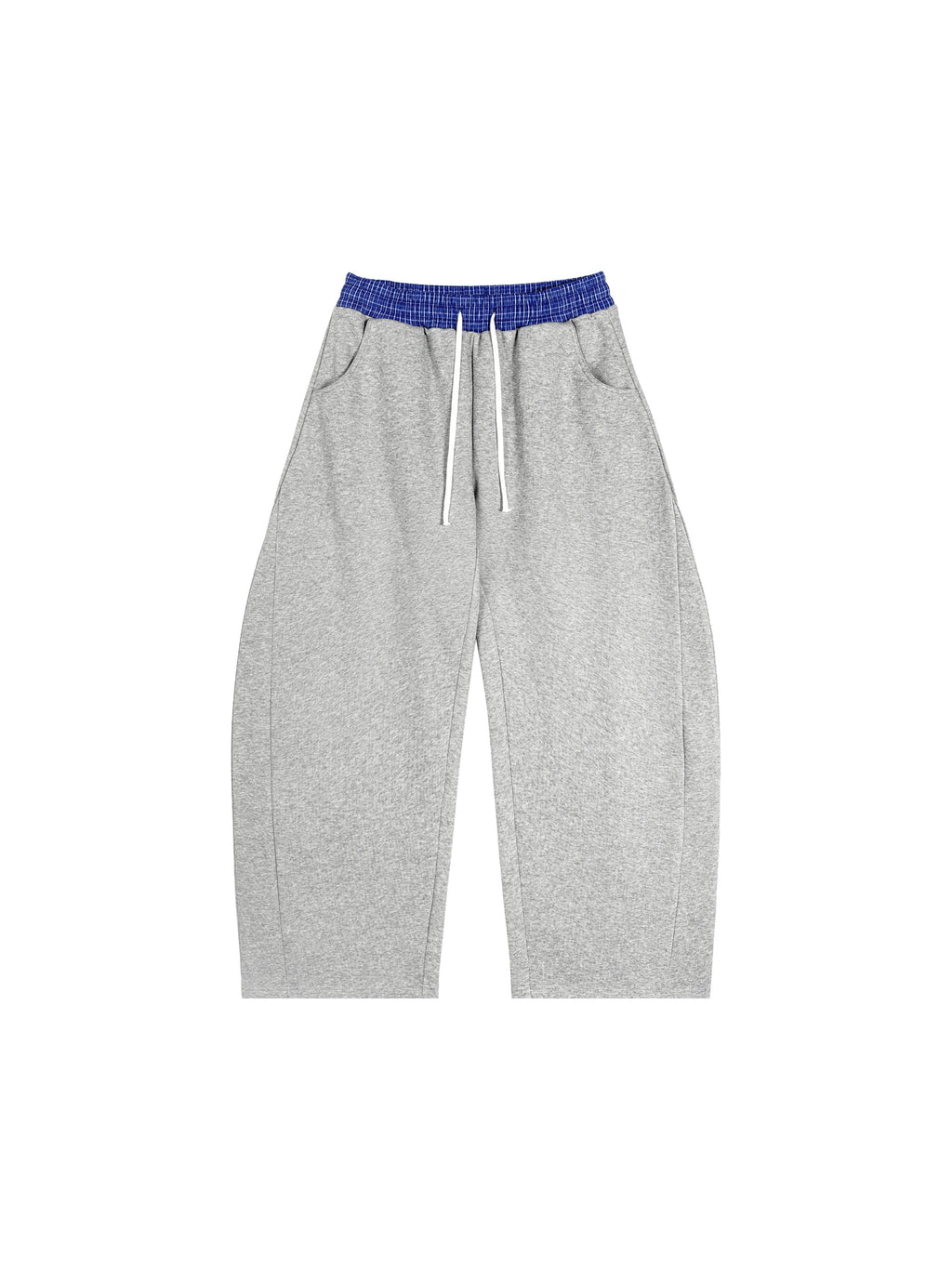Plaid Waistband Barrel Sweatpants